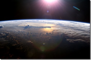 Sun over the Earth